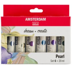 Amsterdam peinture acylique tube de 20 ml, étui de 6 pièces, perle