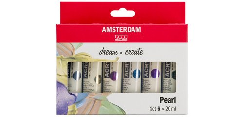 ROYAL TALENS Peinture acrylique AMSTERDAM Pearl, 6 x 20 ml