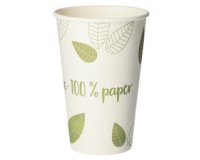 Gobelet en carton 'pure' ZERO 30 cl, beige/vert