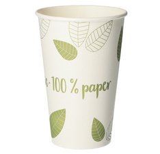 Gobelet en carton 'pure' ZERO 30 cl, beige/vert