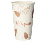 Gobelet en carton 'pure' ZERO, 0,4 l, beige/marron