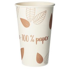 Gobelet en carton 'pure' ZERO, 0,4 l, beige/marron