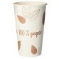 Gobelet en carton 'pure' ZERO, 0,4 l, beige/marron
