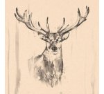 Serviettes à motif 'Deer', 330 x 330 mm, naturel