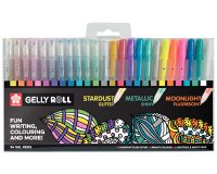 Stylo roller à encre gel Gelly Roll Mix, étui de 24