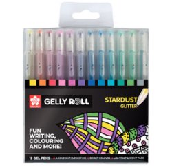 Stylo roller encre gel Gelly Roll Stardust étui de 12