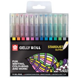 Stylo roller encre gel Gelly Roll Stardust étui de 12