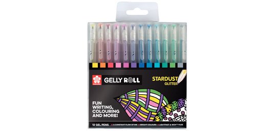 Stylo roller encre gel Gelly Roll Stardust étui de 12