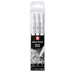 Gelschrijver Sakura Gelly Roll Classic set à 3 breedtes wit