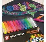 Stylo roller encre gel Gelly Roll Moonlight étui de12
