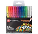 Stylo roller encre gel Gelly Roll Moonlight étui de12
