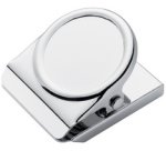 Clip magnétique, 38 x 45 mm, par 3, argent/chrome
