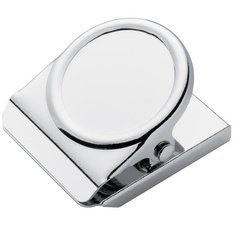 Magnetische clip 38 x 45 mm per 3 stuks zilver/verchroomd