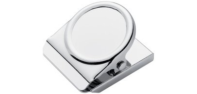 Magnetische clip 38 x 45 mm per 3 stuks zilver/verchroomd