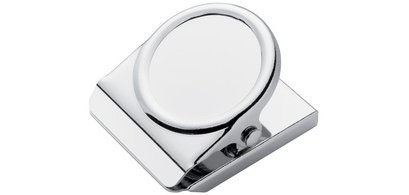 Clip magnétique, 38 x 45 mm, par 3, argent/chrome