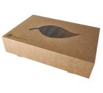 Boîte de traiteur 'pure', 464 x 313 x 80 mm, marron