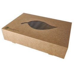 Boîte de traiteur "Pure", en carton brun