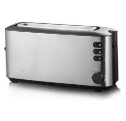 Grille-pain à fente longue AT 2515, inox / noir