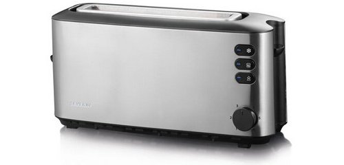 Toaster met lange sleuf AT 2515 inox/zwart