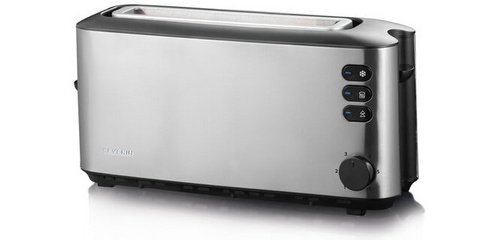 Grille-pain à fente longue AT 2515, inox / noir