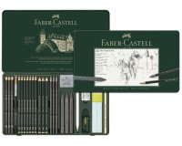 FABER-CASTELL Set crayons PITT GRAPHITE, étui de 26 pièces