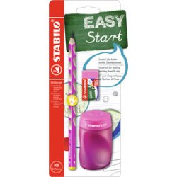 Kit pour écolier EASYgraph, pour gauchers, rose vif