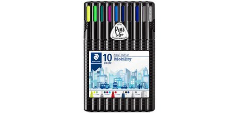 Etui staedtler triplus mobily set 10 unites 4 feutres 2     stylos 1 porte-mine 2         surligneurs 1 regle