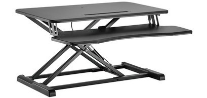 Station de travail assis-debout pour 1 écran, noir