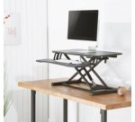 Station de travail assis-debout pour 1 écran, noir