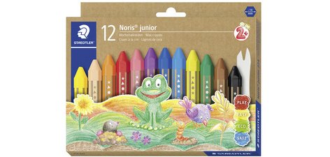 Craie à la cire Noris junior, étui carton de 18