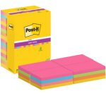 Bloc-note super sticky notes, 127 x 76 mm, coloré