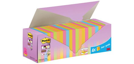 Bloc-note super sticky z-notes, 76 x 76 mm, 20+4