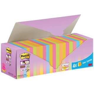 Bloc-note Super Sticky Z-Notes, 76 x 76 mm, 20+4