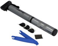 Mini pompe à air pour vélo ALU, boîte de rustines