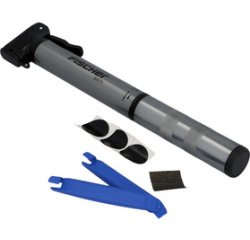 Mini pompe à air pour vélo ALU, boîte de rustines