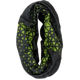 Foulard multifonction, microfibre, anthracite/vert