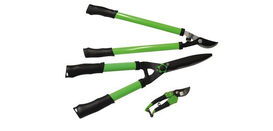 Set de cisailles de jardinage, 3 pièces