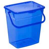 Boîte à lessive, 6 litres, bleu transparent