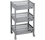Chariot de rangement, à 3 corbeilles