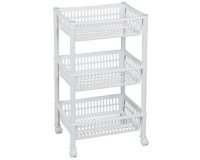 Chariot de rangement, à 3 corbeilles