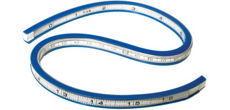 Gabarit de courbe flexible, longueur : 400 mm (16')