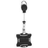 Porte-badge avec enrouleur EXTRA STRONG, noir