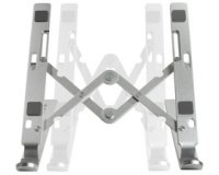 Laptopstandaard, plooibaar, zilver