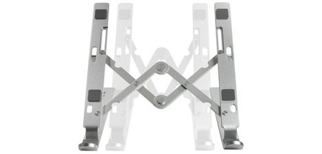 Support pour ordinateur portable, pliable, argent