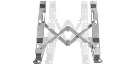 Support pour ordinateur portable, pliable, argent