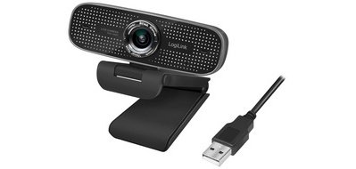 Caméra de conférence HD USB, 2 micros, 100 degrés