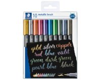 Feutre pinceau metallic brush, étui de 10