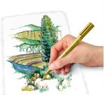 Marqueur permanent métallisé, pointe ogive, par 3