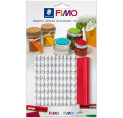 Jeu de tampons, en plastique, 88 signes, blanc