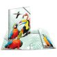Map met elastieken exotische dieren A4 vogels
